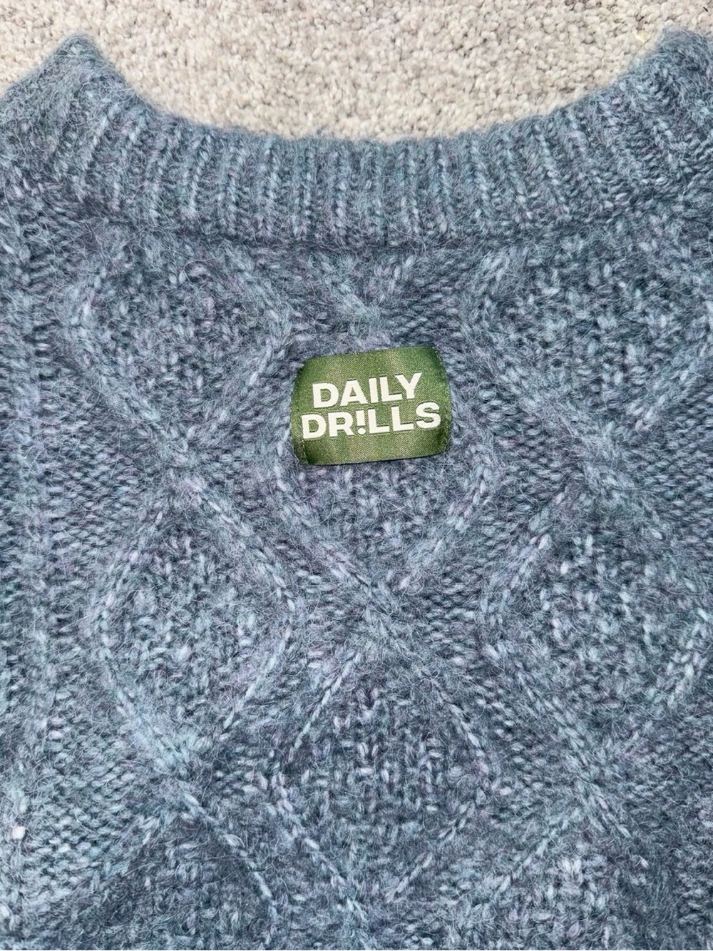Daily Drills Women's Blue Crewneck Sweater - Picture 5 of 6